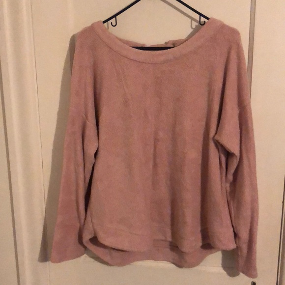 Pink sweatshirt with tie back - Picture 1 of 3